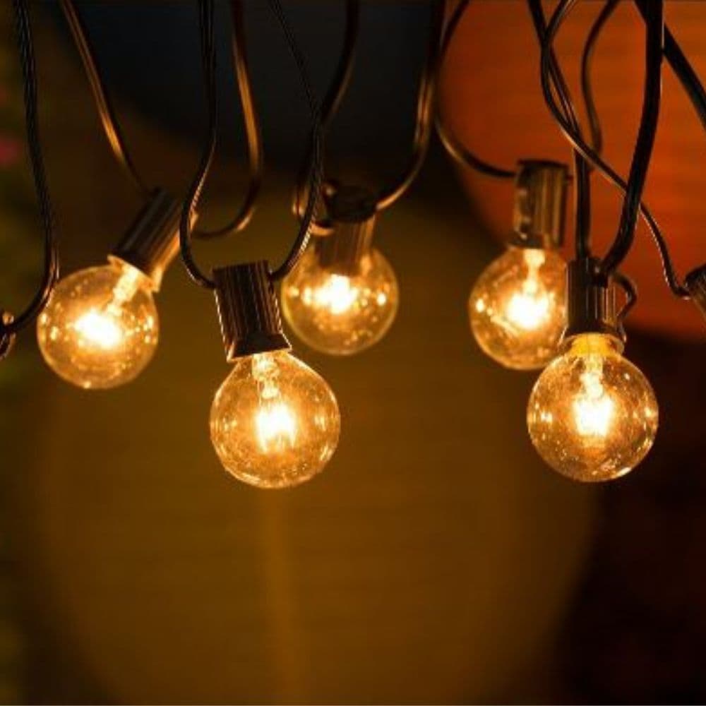 Pachet ghirlanda 20m, E27, IP65 cu 20 becuri  LED Filament 4W