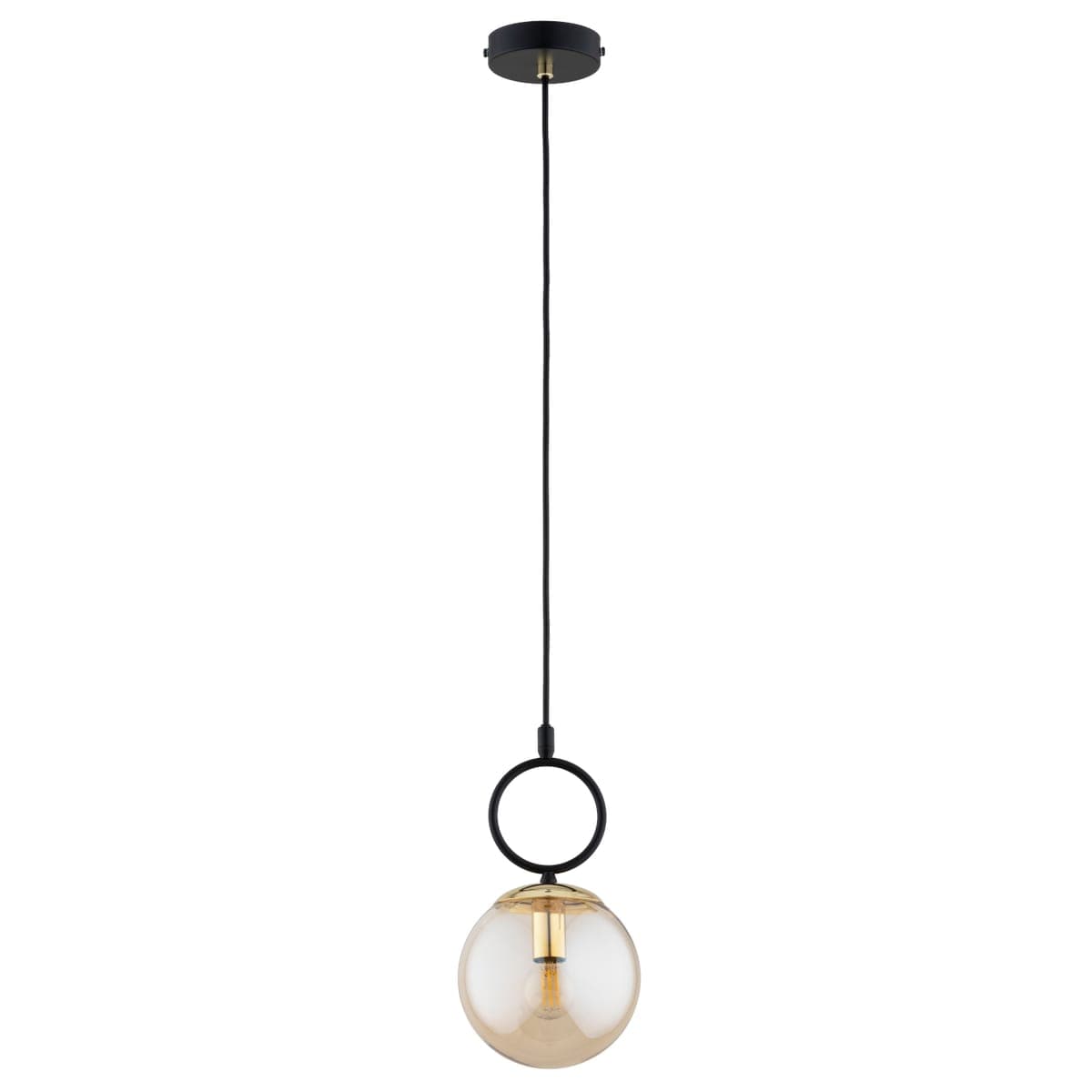 Lustra Pendul Alfa Lister Neagra & Aurie 1xE14