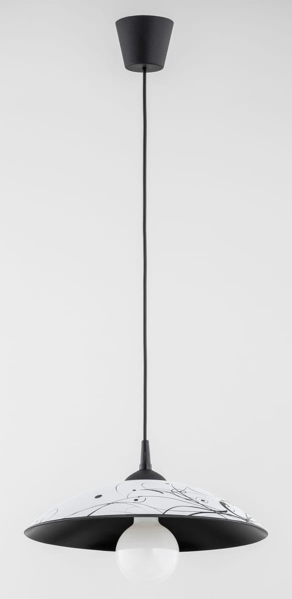 Lustra Pendul Alfa Kaktus Neagra & Alba 1xE27