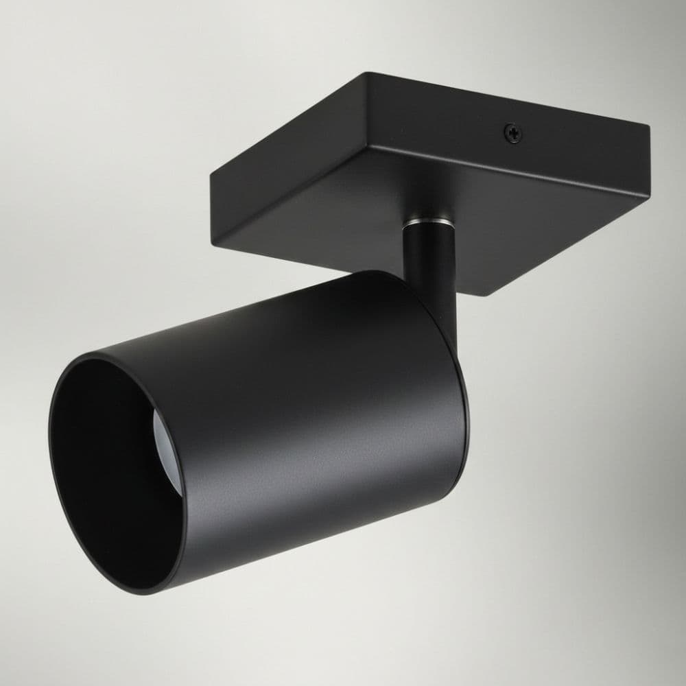 Spot Negru Reglabil 1xGU10 80mm