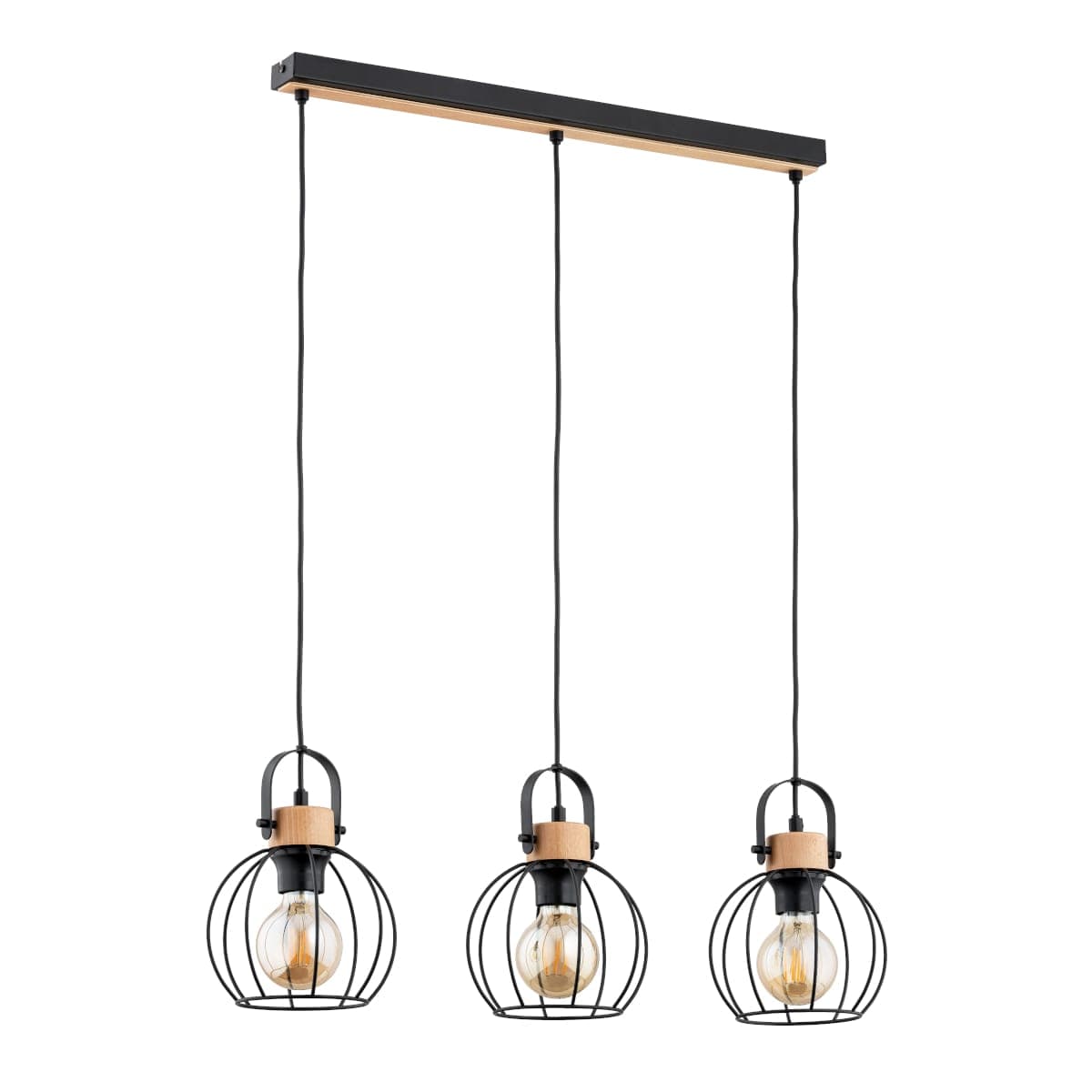 Lustra Pendul Alfa Kaliks Neagra 3xE27