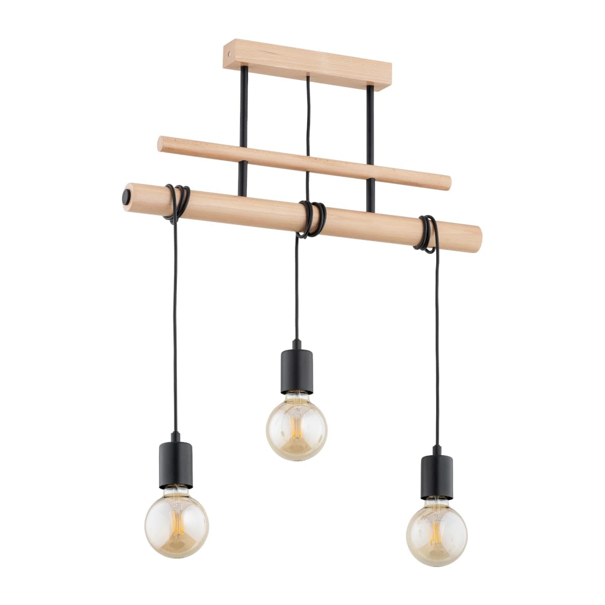 Lustra Pendul Alfa Gento Lemn 3xE27