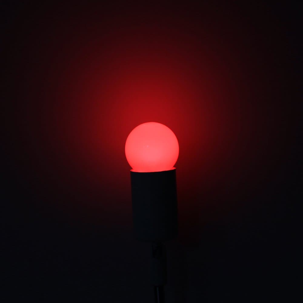 Bec LED 1W model glob G45 rosu