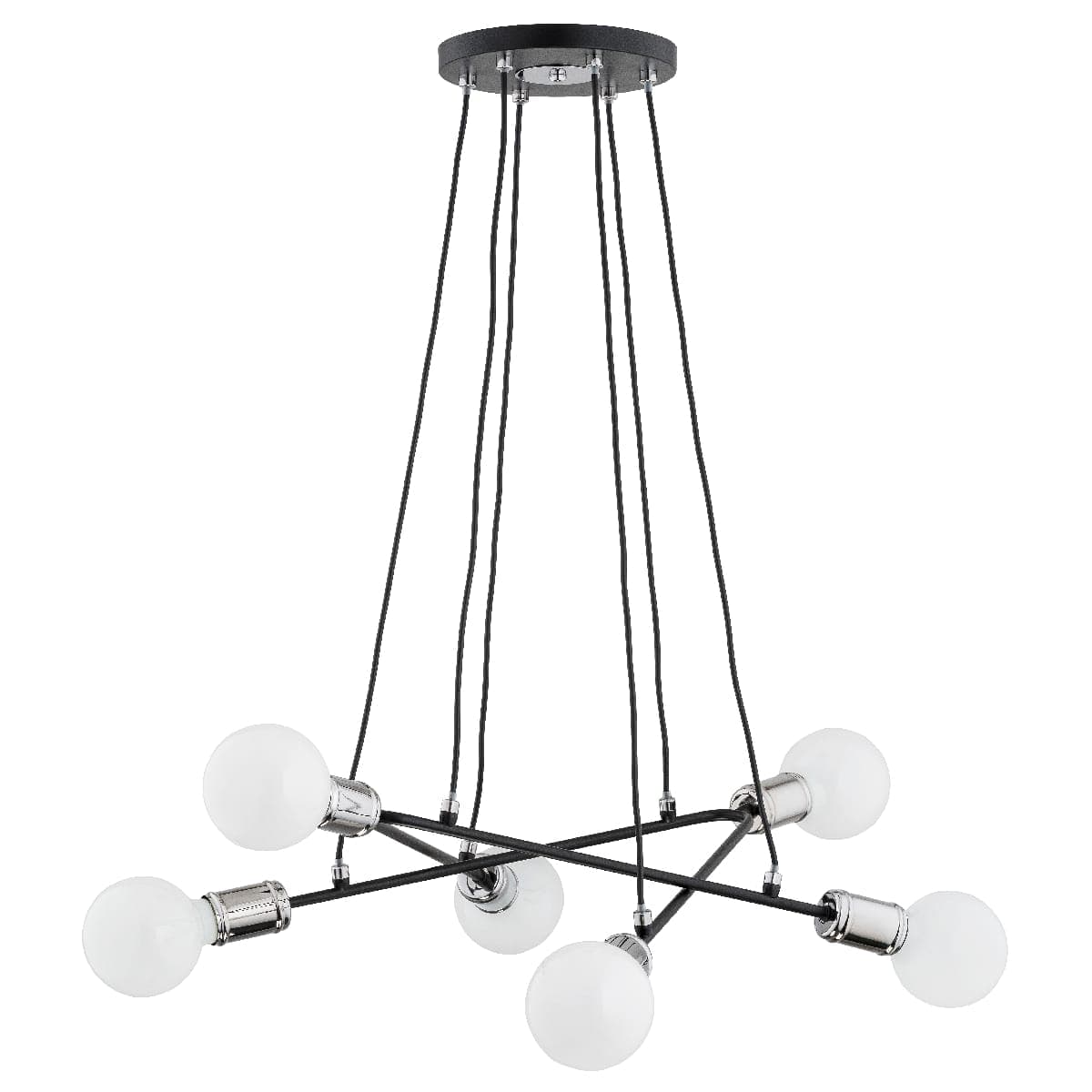 Lustra Pendul Alfa Vivia Neagra 6xE27