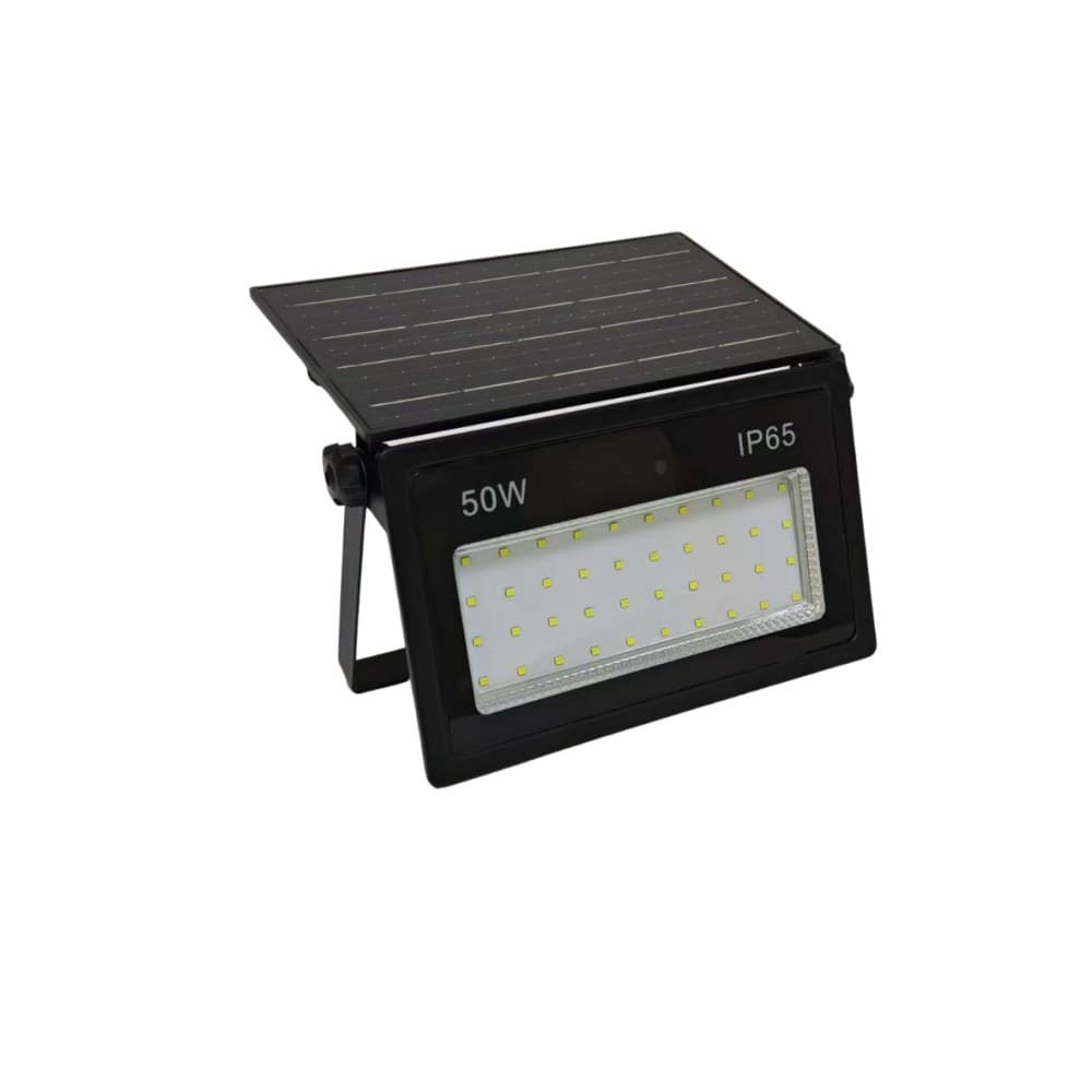 Proiector cu panou solar integrat 50W, 235x140x48mm, 700lm, IP65, 6500K