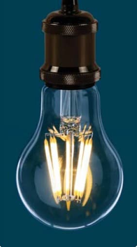Bec led filament E27 model A55 2W=15W  lumina calda 3000K