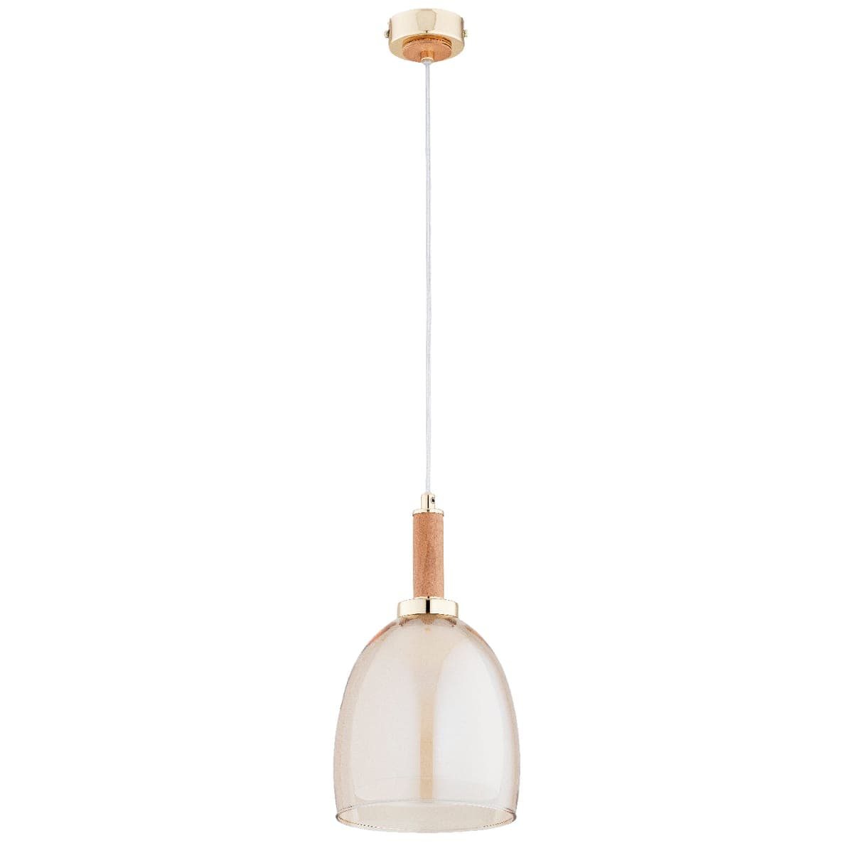 Lustra Pendul Alfa Lissy Lemn & Aurie 1xE27