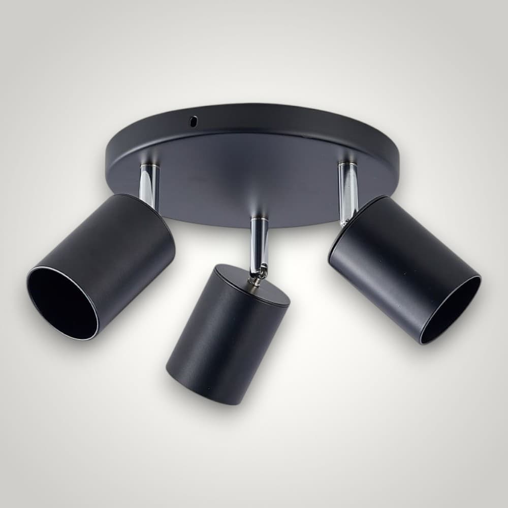 Spot Negru Reglabil 3xGU10 200mm