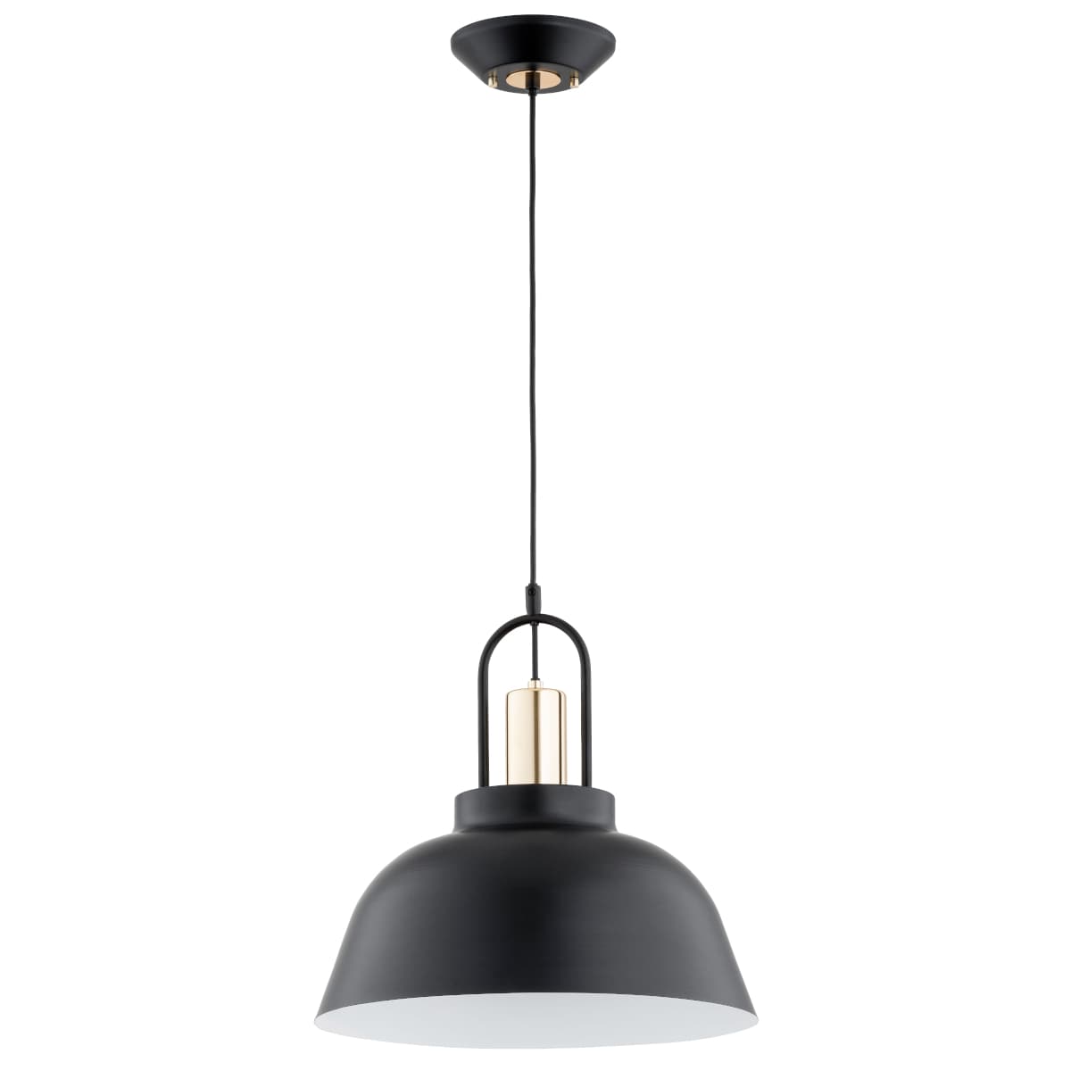 Lustra Pendul Alfa Mirave Neagra & Aurie 1xE27