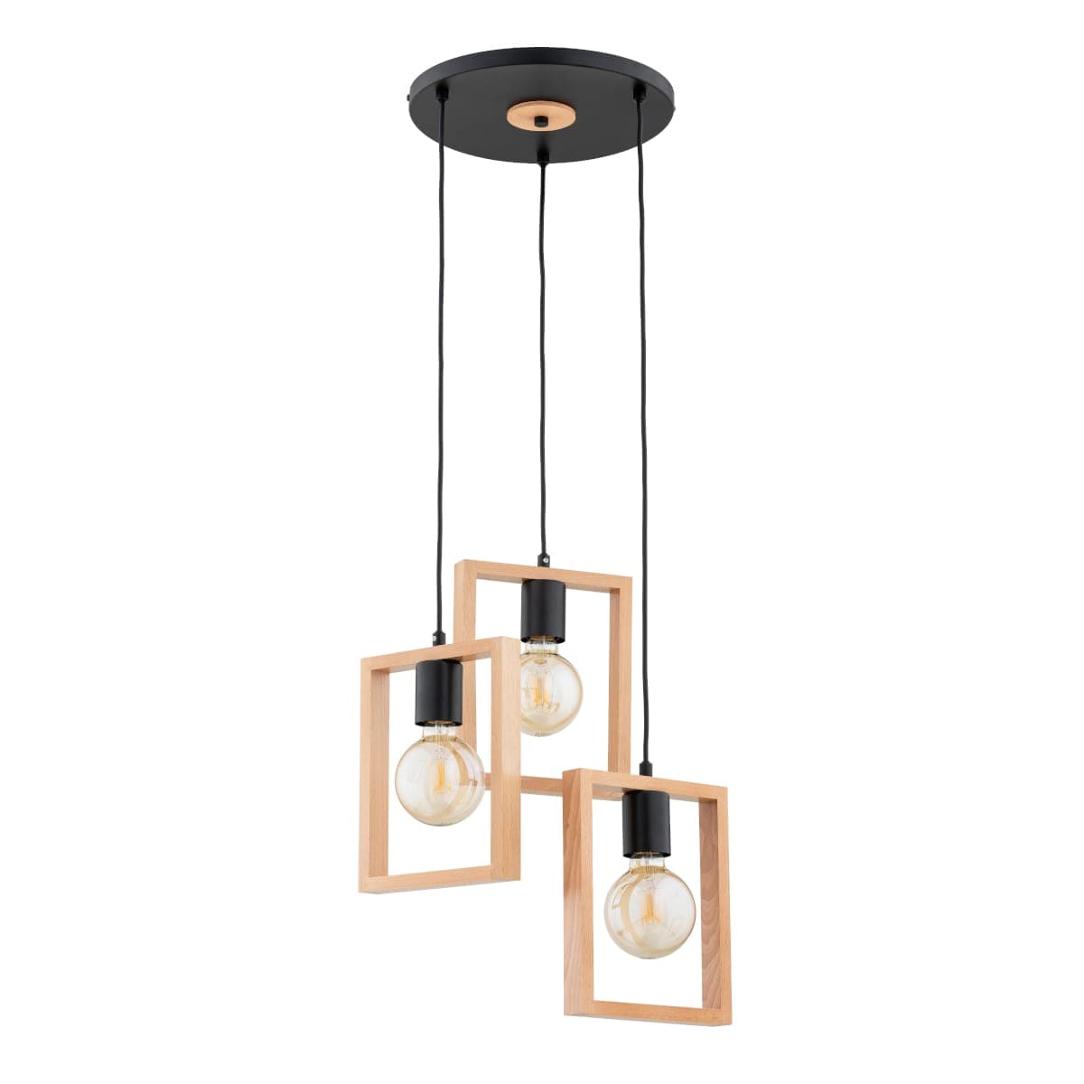 Lustra Pendul Alfa Rezon Lemn 3xE27