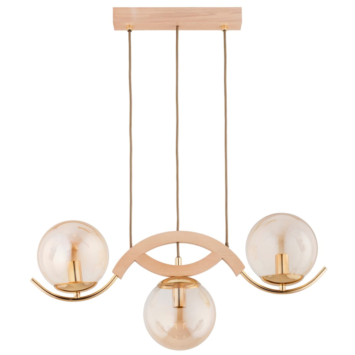 Lustra Pendul Alfa Lima Lemn 3xE14