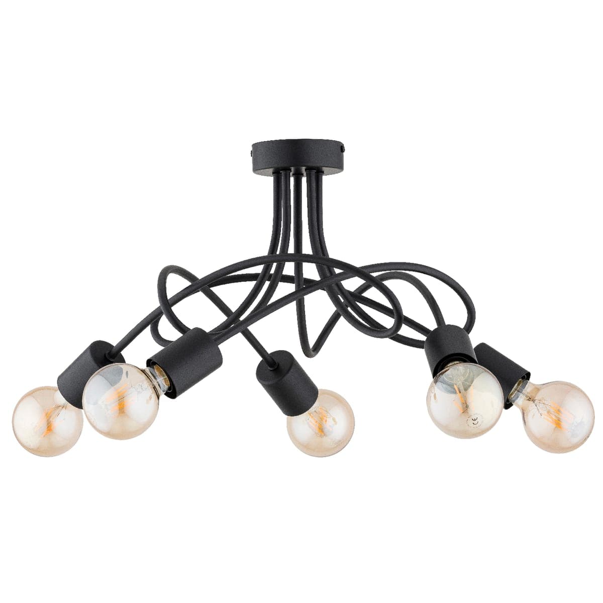 Lustra Alfa Ergo Pro Neagra 5xE27