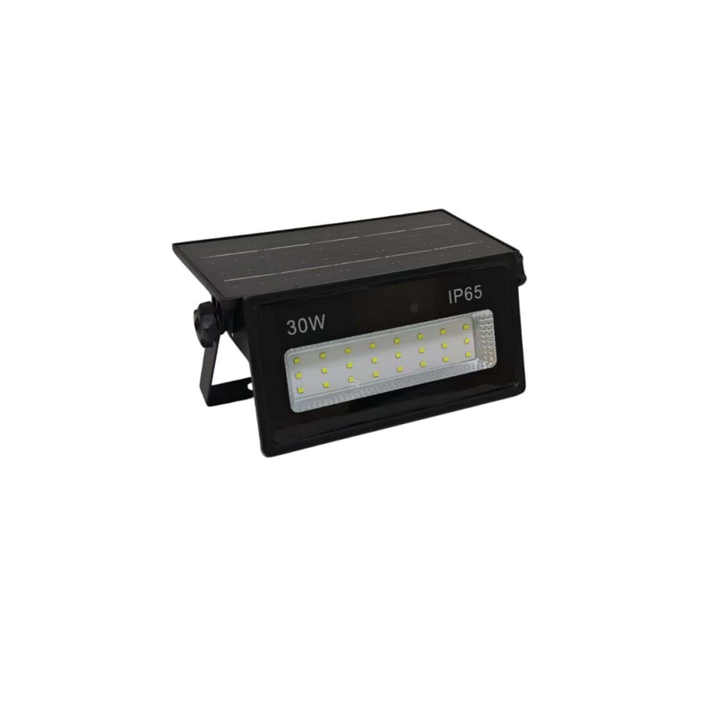 Proiector cu panou solar integrat 30W, 230x95x35mm, 400lm, IP65, 6500K