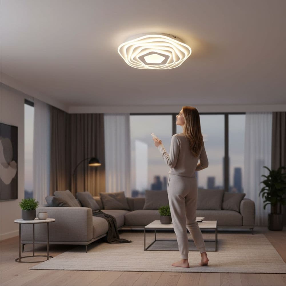 Plafoniera LED Surtur 125W, 400x400x73mm, 8550lm, 3000k/4000k/6500k