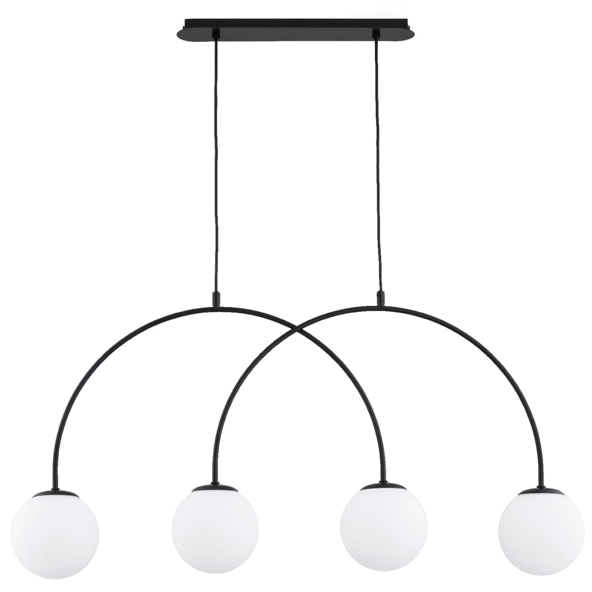 Lustra Pendul Alfa Bendo Neagra & Alba 4xE14