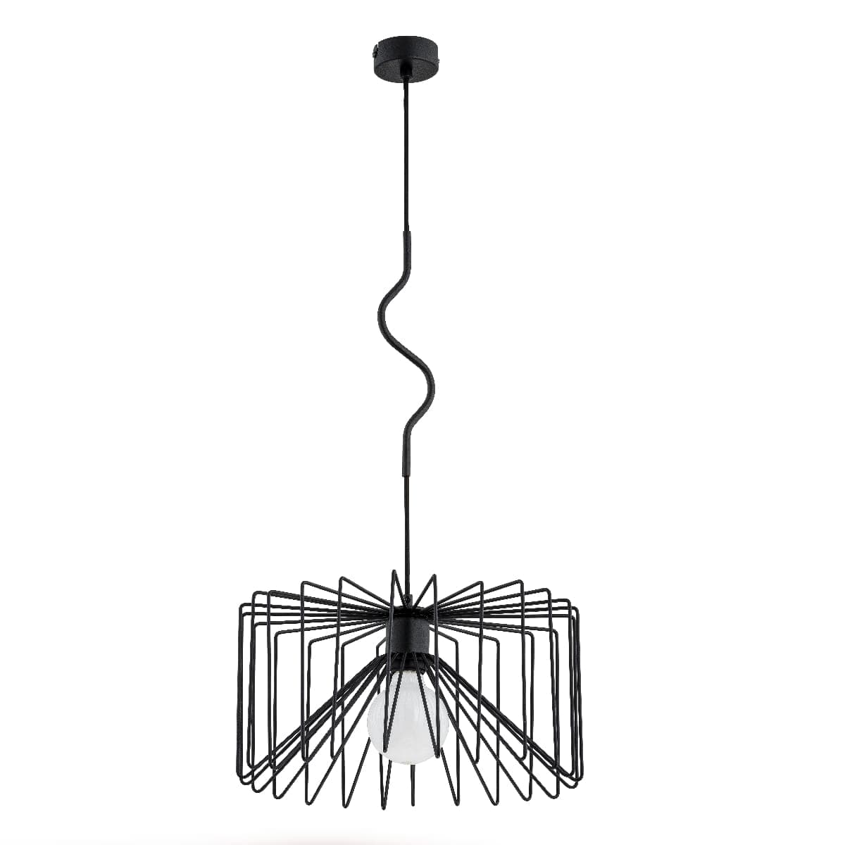 Lustra Pendul Alfa Verso Neagra 1xE27