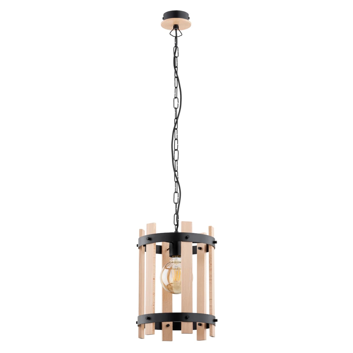 Lustra Pendul Alfa Lantus Lemn 1xE27