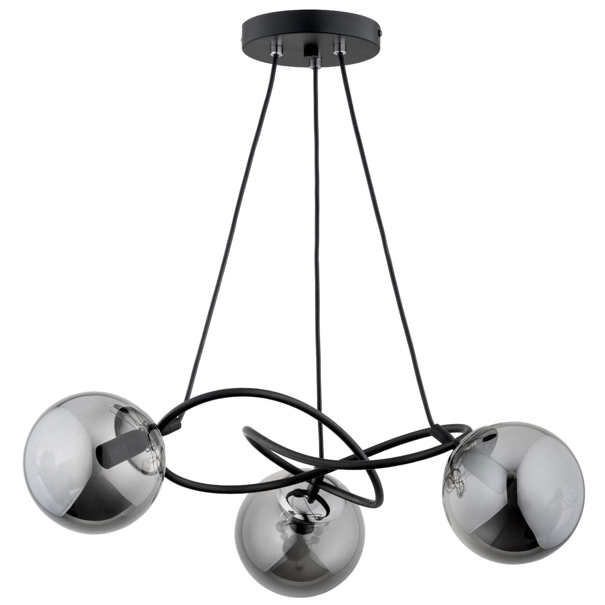 Lustra Alfa Velta Neagra 3xE14