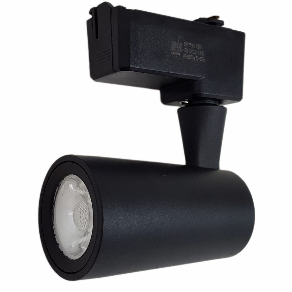 Spot Negru Pe Sina 12W=120W, 4000K, lumina neutra
