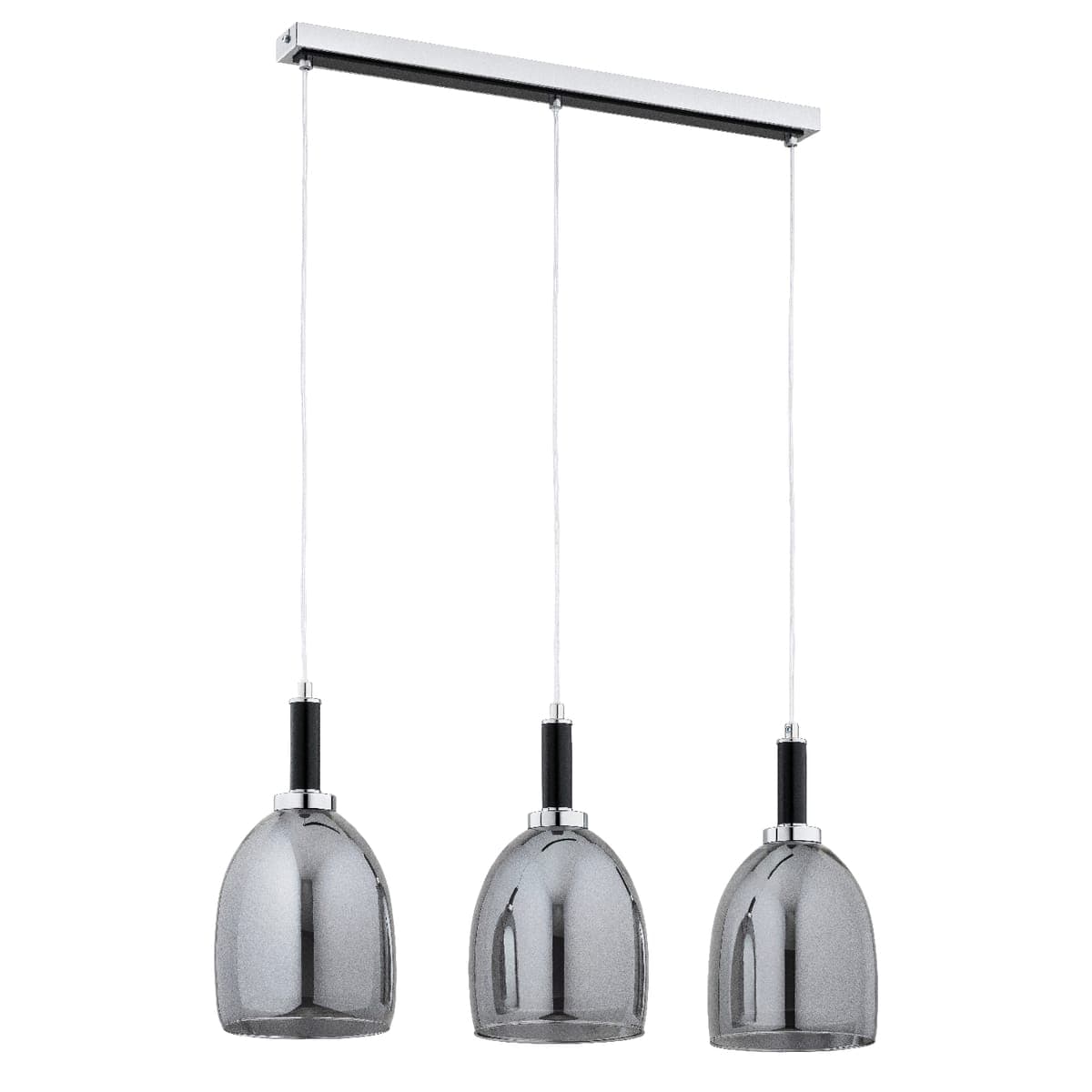 Lustra Pendul Alfa Lissy Neagra & Chrome 3xE27