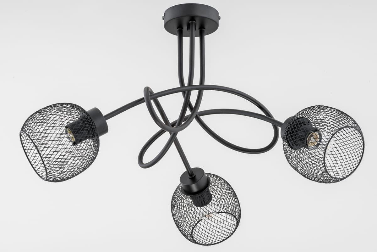 Lustra Alfa Praxide Neagra 3xE27