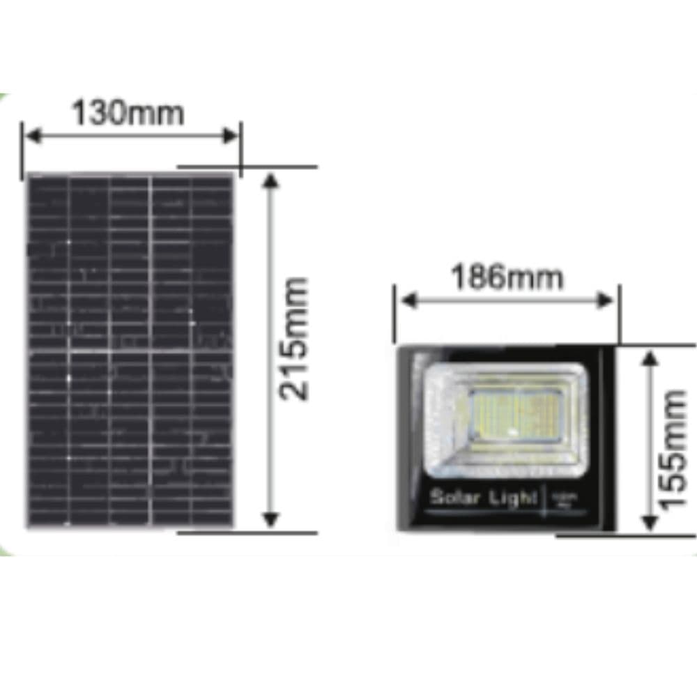 Proiector Solar cu Panou Monocristalin si telecomanda -  25W/6500k