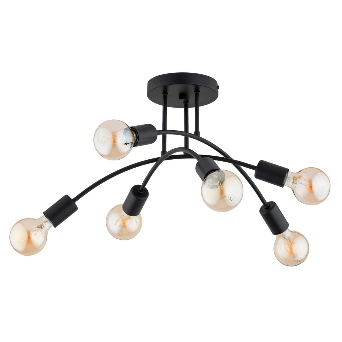 Lustra Alfa Lanti Neagra 6xE27