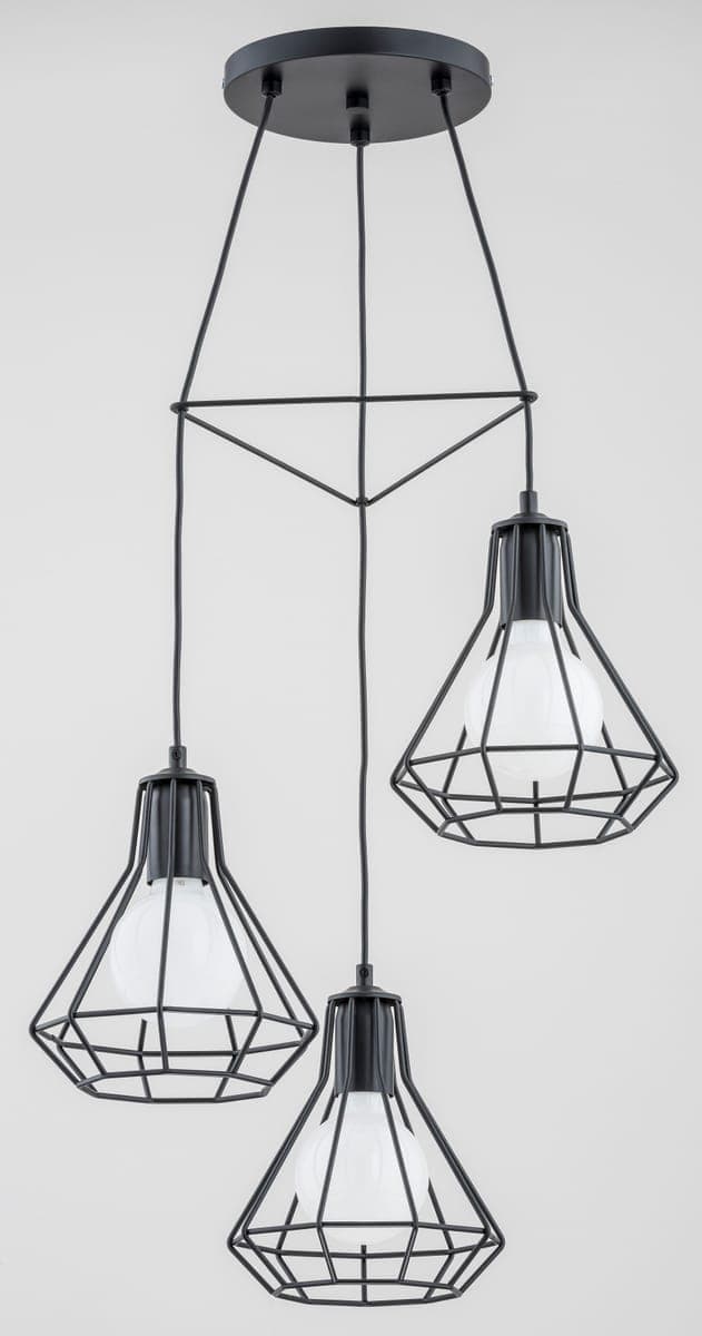 Lustra Pendul Alfa Kord Neagra 3xE27