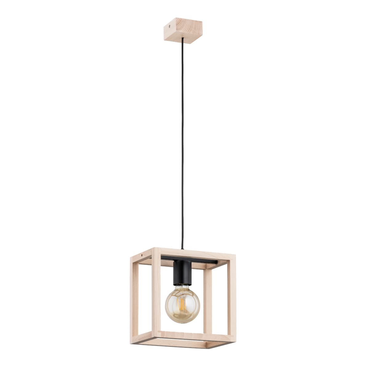 Lustra Pendul Alfa Pako Lemn 1xE27