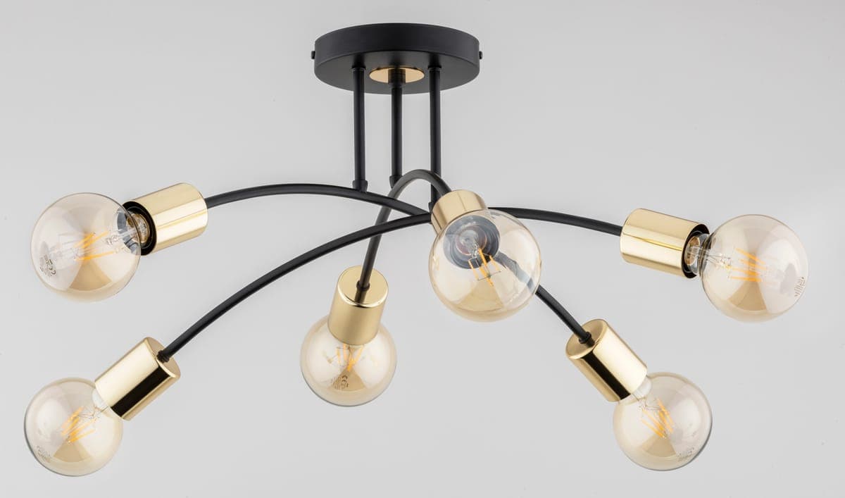 Lustra Alfa Tilan Neagra 6xE27