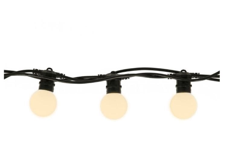 Pachet ghirlanda 20m, E27, IP65 cu 20 becuri LED 1W lumina calda