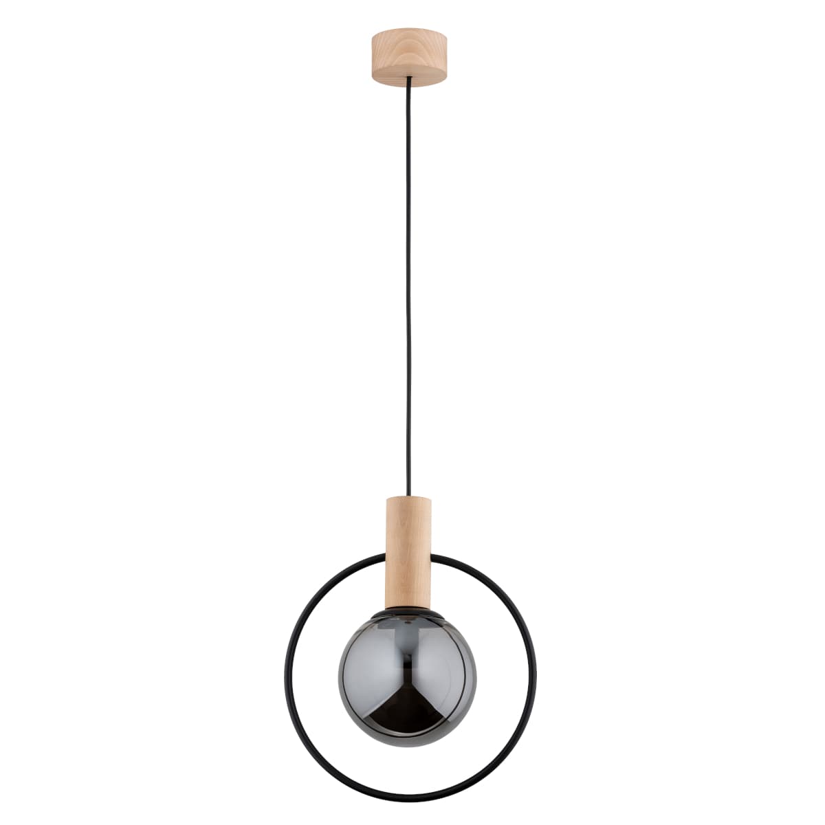 Lustra Pendul Alfa Labo Glass Lemn 1xE14