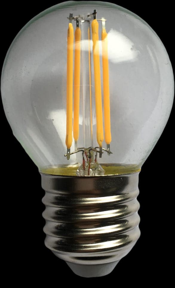 Bec Filament Sferic E27, 2W=25W, 3000K, lumina calda