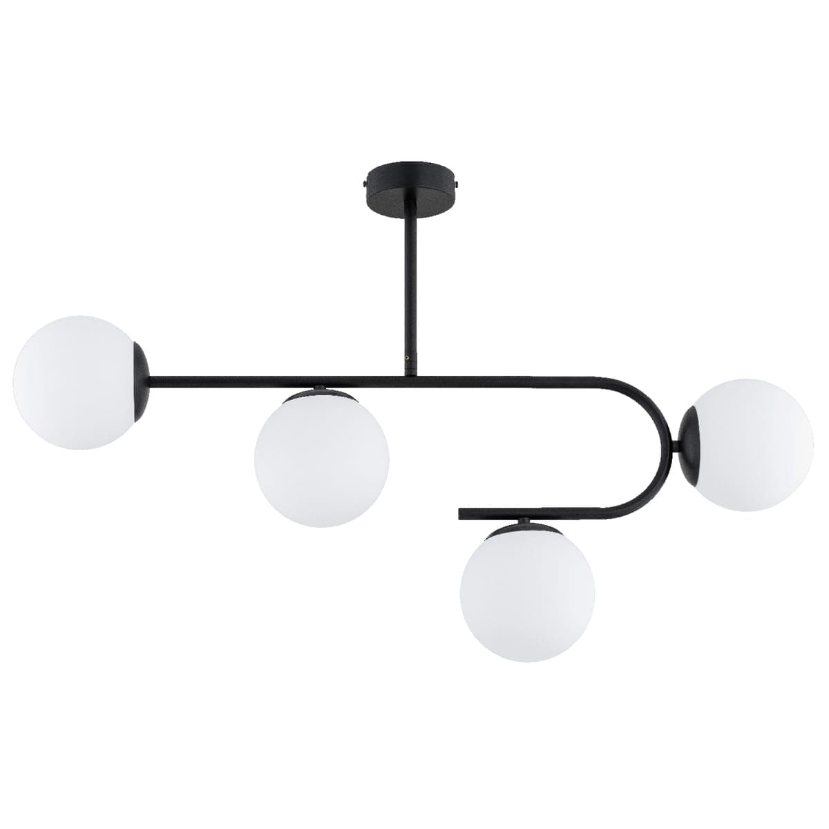 Lustra Alfa Stellar Neagra & Alba 4xE14