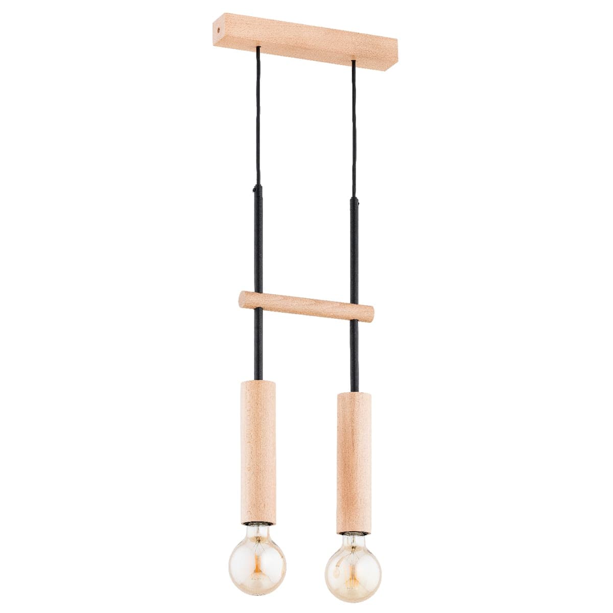 Lustra Pendul Alfa Dilan Lemn 2xE27