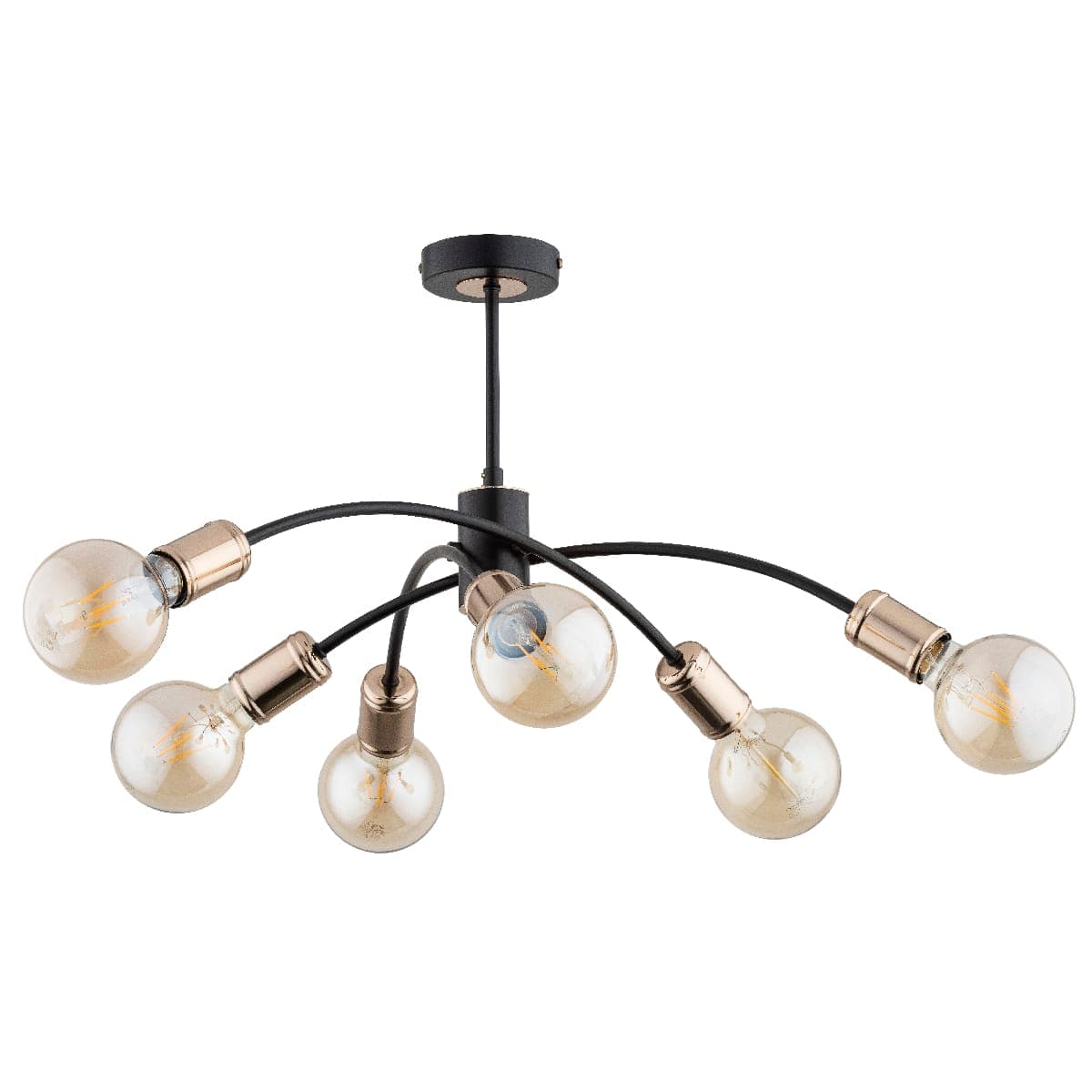 Lustra Alfa Ralph Neagra 6xE27