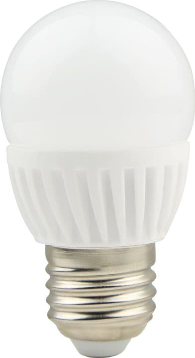 Bec LED cu baza din ceramica, model G45, dulie E27, 9W=75W, 2700K, lumina calda