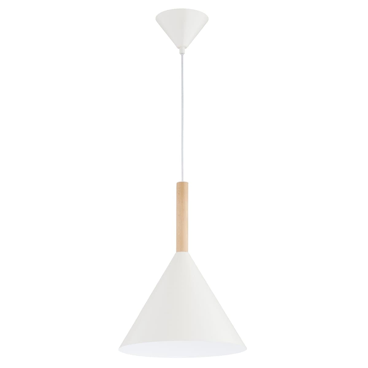 Lustra Pendul Alfa Fuks Cream & Lemn 1xE27