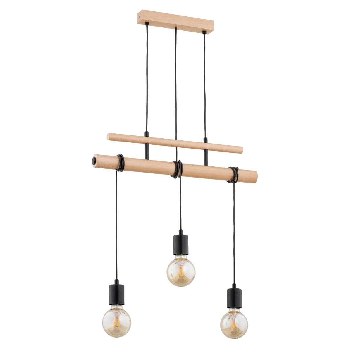Lustra Pendul Alfa Gento Pro Lemn 3xE27