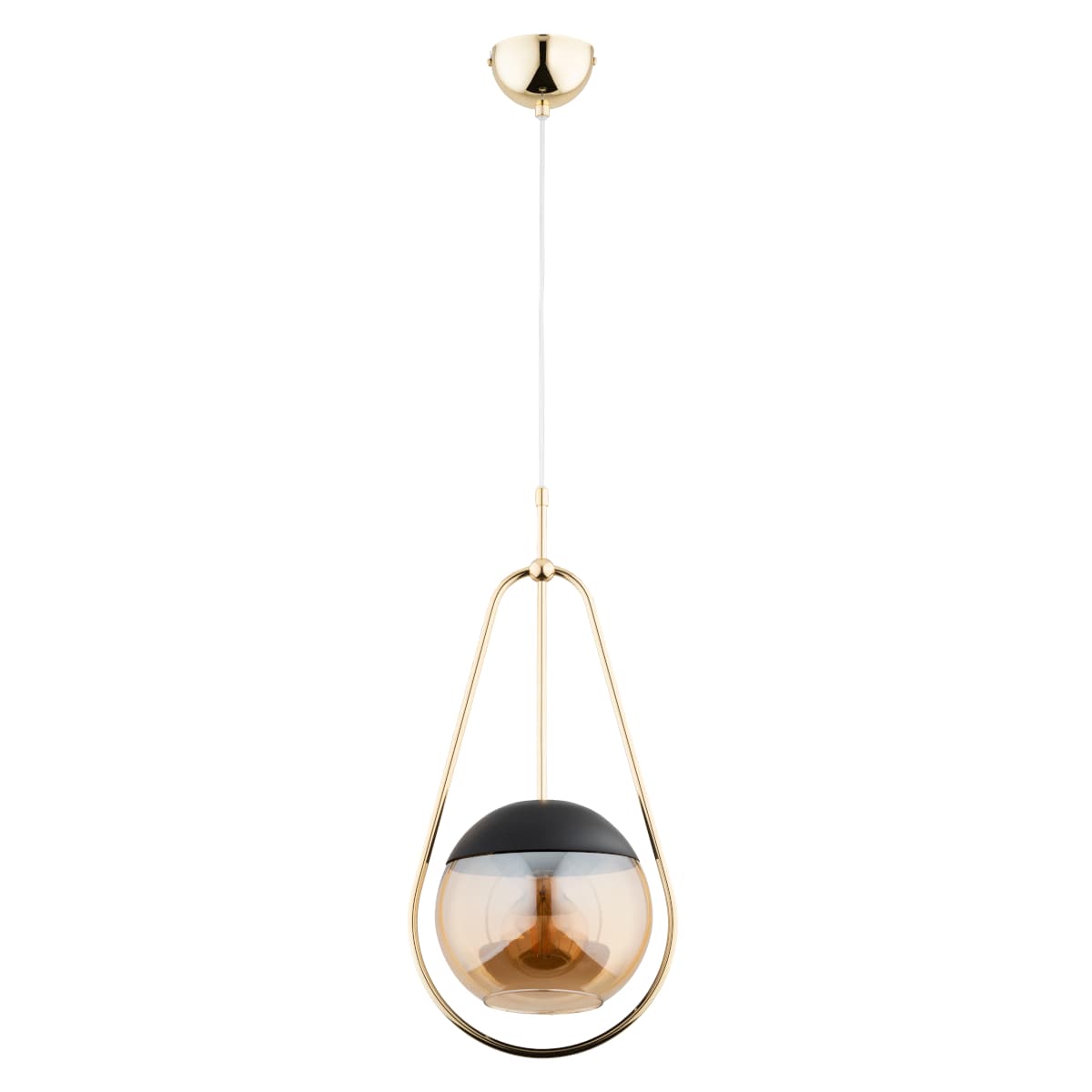 Lustra Pendul Alfa Eldorado 200 Neagra & Aurie 1xE27