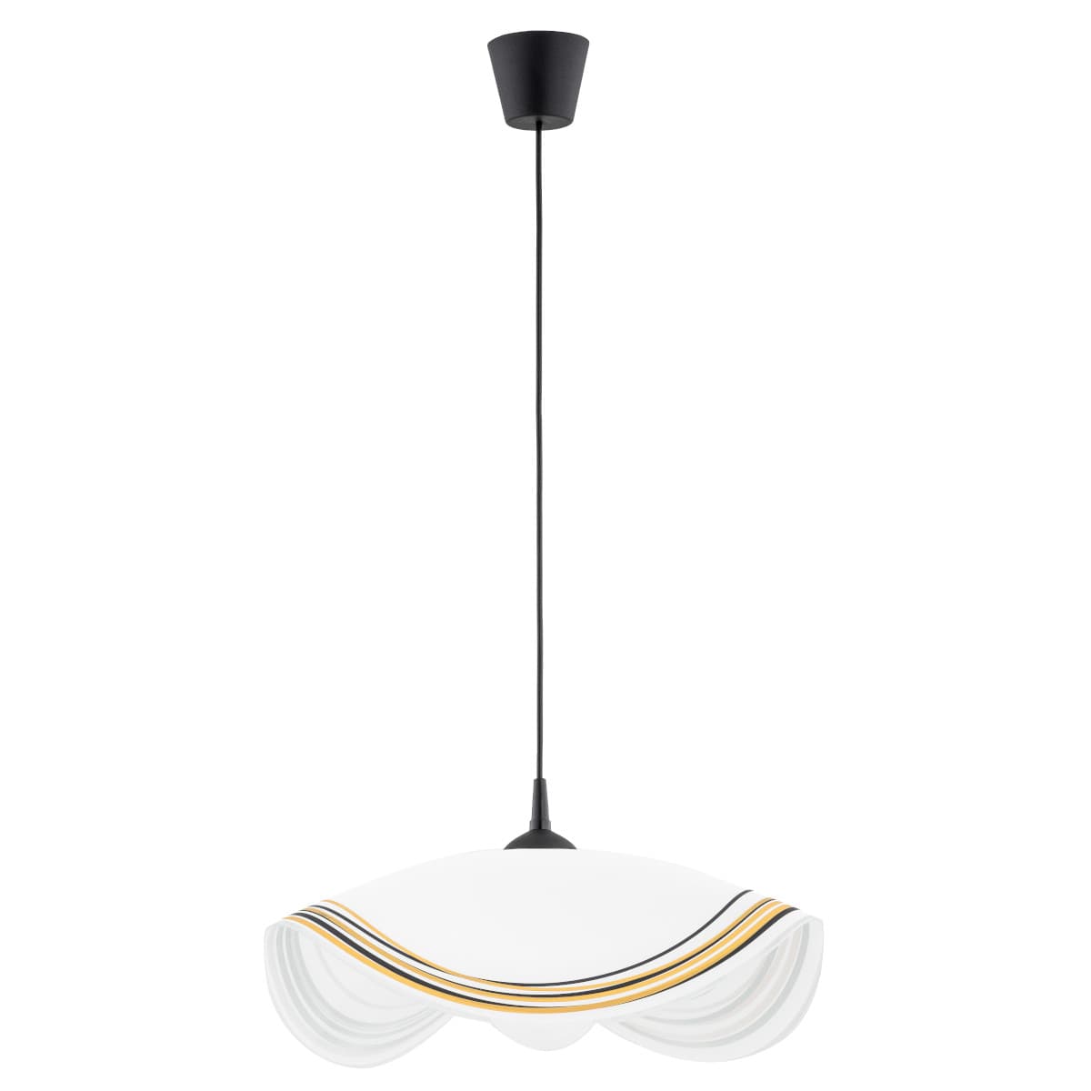 Lustra Pendul Alfa Żonkil Neagra & Alba 1xE27