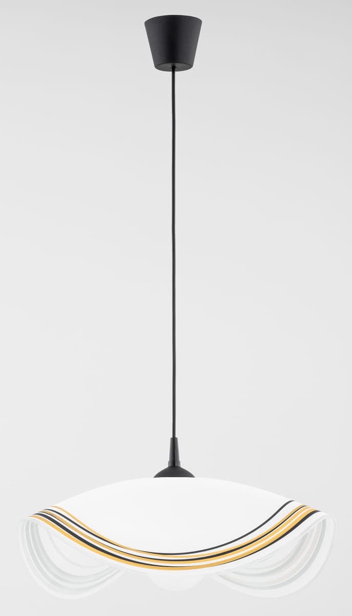 Lustra Pendul Alfa Żonkil Neagra & Alba 1xE27
