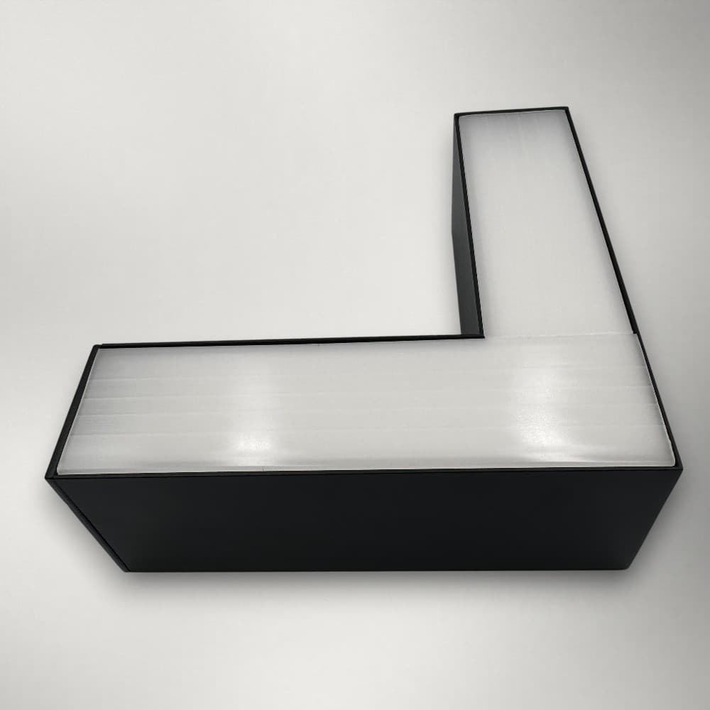 Corp LED liniar suspendat 90grade, interconectabil, 12W, 5000K, negru