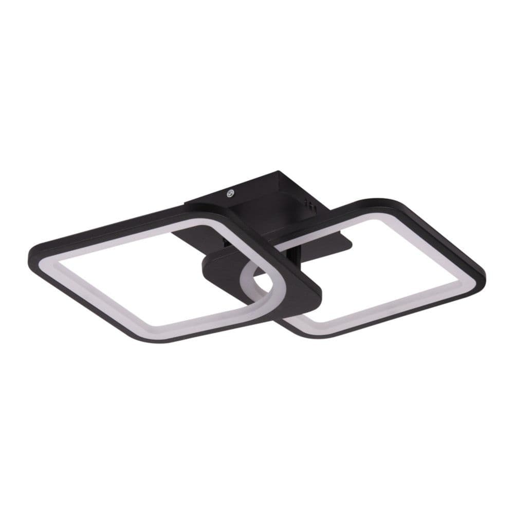 Lustra led neagra cu 2 patrate 50W 3 Culori 550Mm X 115Mm
