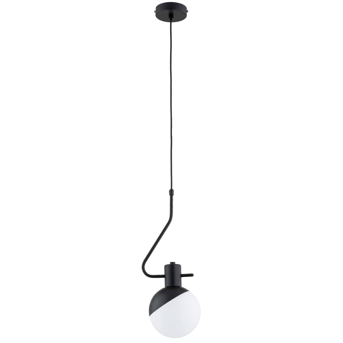 Lustra Pendul Alfa Enigma Neagra & Alba 1xE14