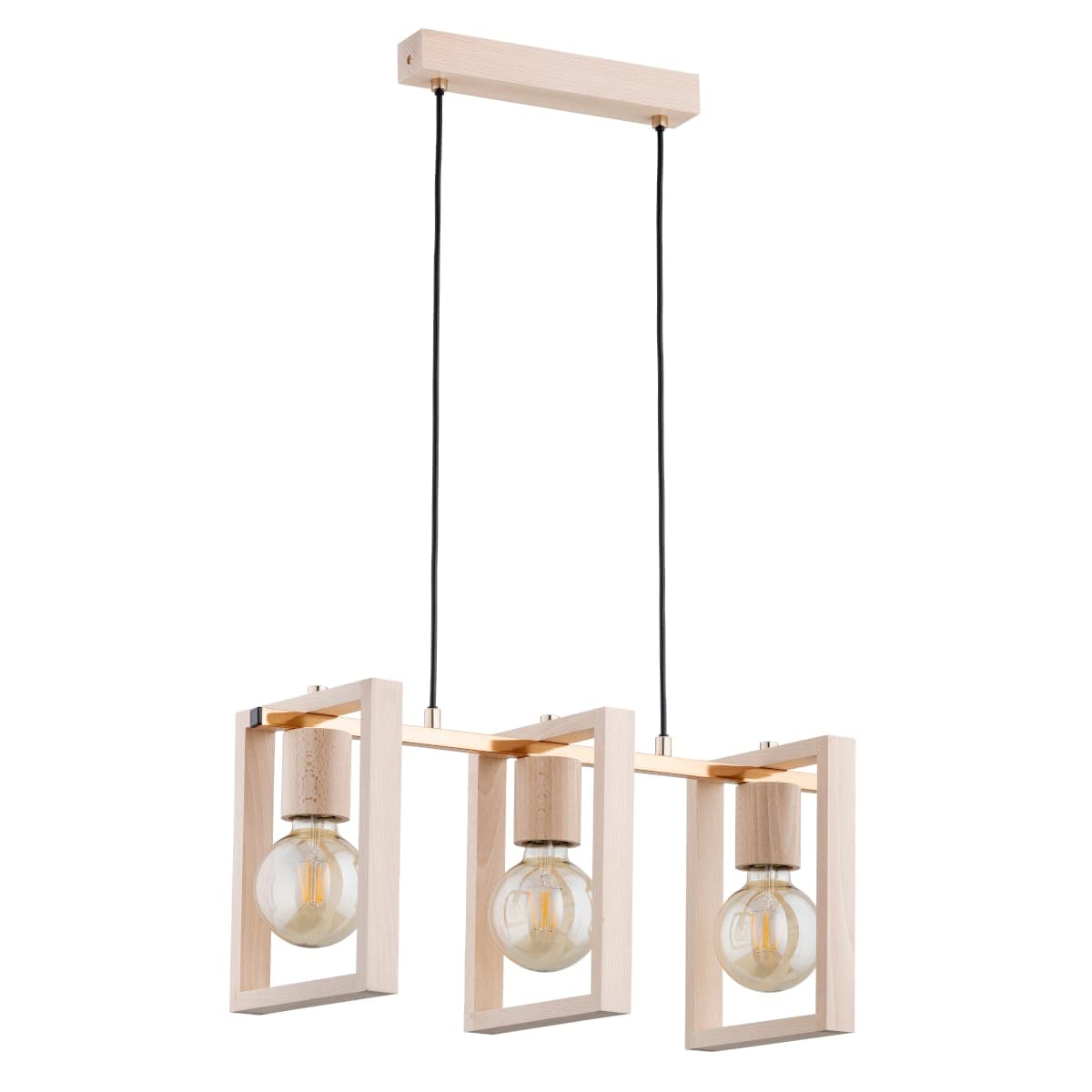 Lustra Pendul Alfa Milla Lemn 3xE27