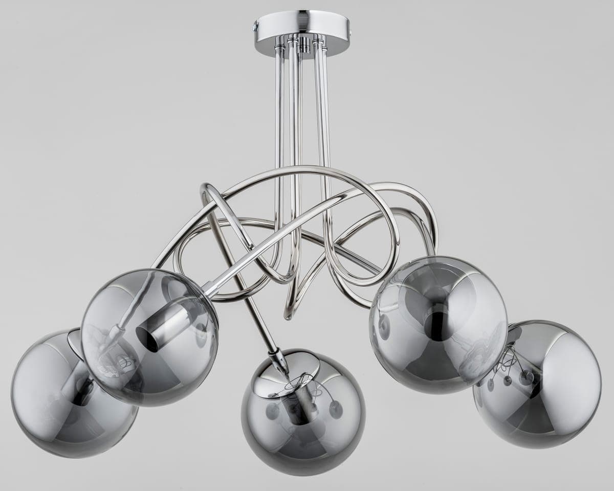 Lustra Alfa Tango Glass Chrome 5xE14