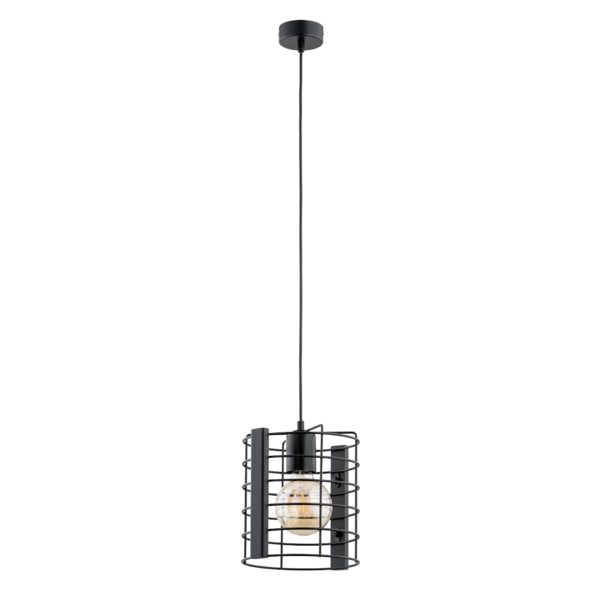 Lustra Pendul Alfa Lantan Neagra 1xE27