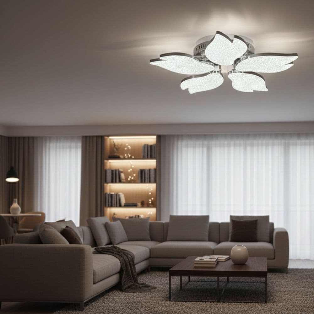 Lustra Led 5 Brate Aurie