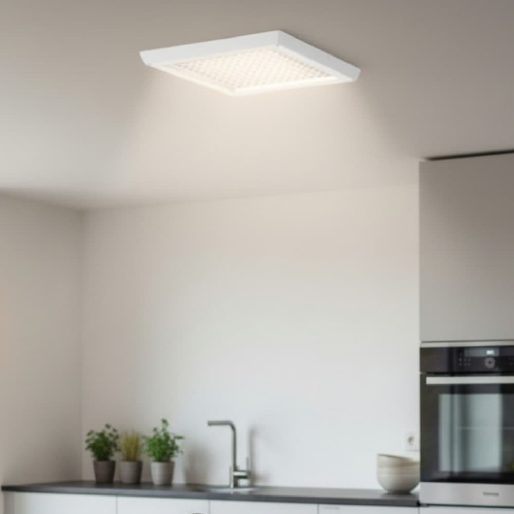 Plafoniera LED patrata pentru bucatarie 16W, 268x268x35mm, 6500K